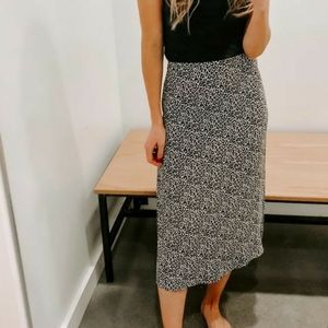 AE Leopard Midi Skirt